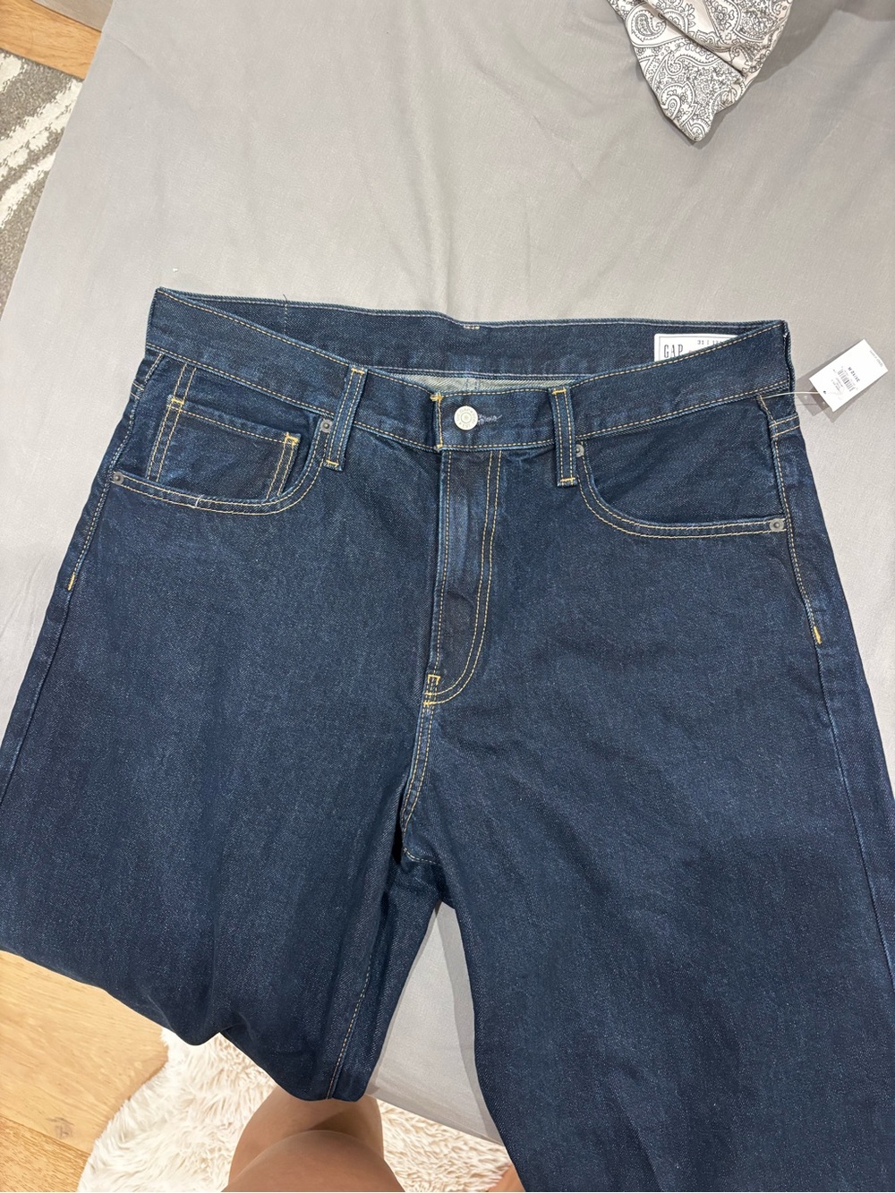 Hailey Bieber x GAP Extra Baggy Jeans in Midnight Indigo Relaxed Straight Jeans